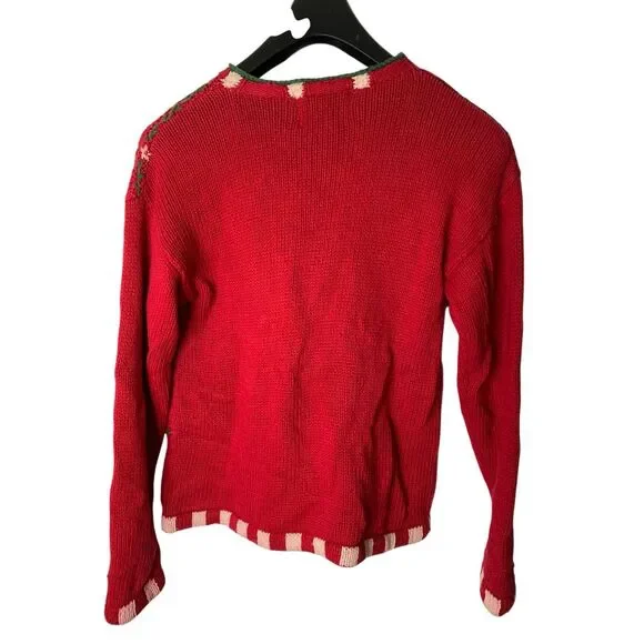 Heirloom Collectibes vintage Christmas tree sweater women's size medium - Picture 2 of 3